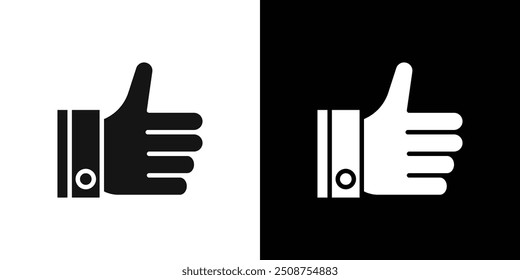 Icono de pulgares hacia arriba colección de conjunto de relleno plano
