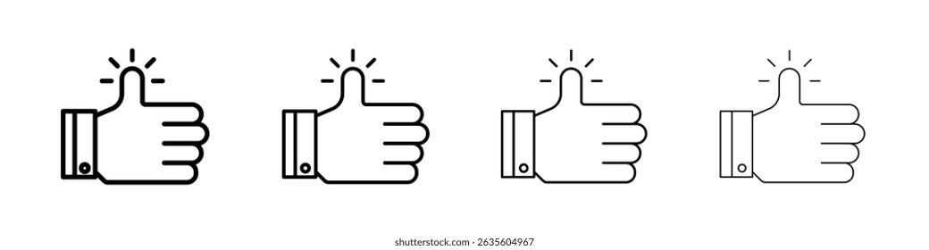 Thumbs Up icon Flat illustration sign