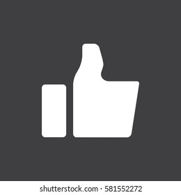 Thumbs up icon. Flat style. Vector illustration.