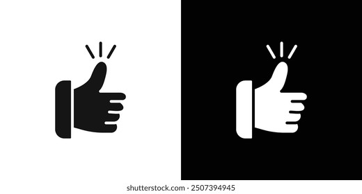 Thumbs Up icon Flat vector set outline