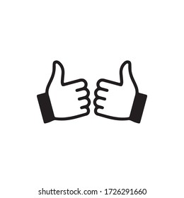 Thumbs Up Icon, Gestures of Human Hand Icon In Trendy Design Vector Eps 10