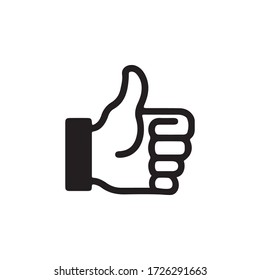 Thumbs Up Icon, Gestures of Human Hand Icon In Trendy Design Vector Eps 10