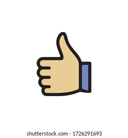 Thumbs Up Icon, Gestures of Human Hand Icon In Trendy Design Vector Eps 10