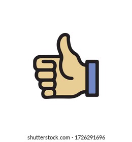 Thumbs Up Icon, Gestures of Human Hand Icon In Trendy Design Vector Eps 10