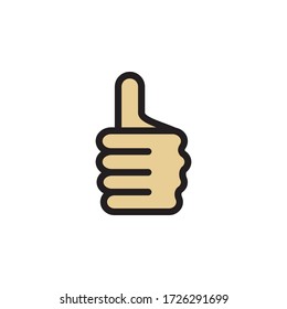 Thumbs Up Icon, Gestures of Human Hand Icon In Trendy Design Vector Eps 10