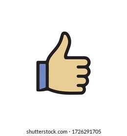 Thumbs Up Icon, Gestures of Human Hand Icon In Trendy Design Vector Eps 10