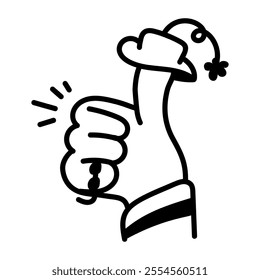 Thumbs up icon in hand draw style 

