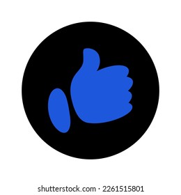 Thumbs up icon. Hand like icon. Positive rating. Liked. Modern icon for social media and app. Vector isolated on white background.