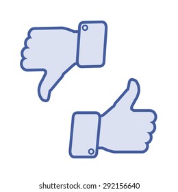 Thumbs up icon. Hand sign encouragement, success, victory, good job. 