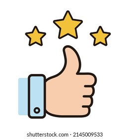 Thumbs Up Icon Ink Line Icon Sns, Blog Button