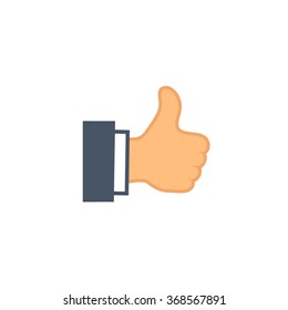 Thumbs up icon isolated 
