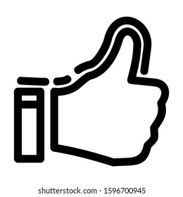 thumbs up icon isolated sign symbol vector illustration - high quality black style vector icons
