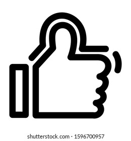 thumbs up icon isolated sign symbol vector illustration - high quality black style vector icons
