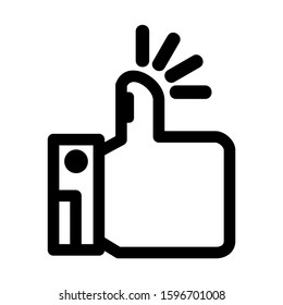 thumbs up icon isolated sign symbol vector illustration - high quality black style vector icons

