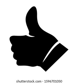 thumbs up icon isolated sign symbol vector illustration - high quality black style vector icons
