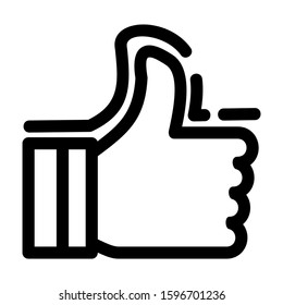 thumbs up icon isolated sign symbol vector illustration - high quality black style vector icons
