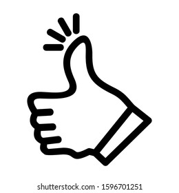 thumbs up icon isolated sign symbol vector illustration - high quality black style vector icons
