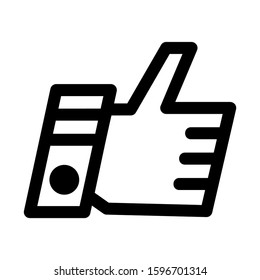 thumbs up icon isolated sign symbol vector illustration - high quality black style vector icons
