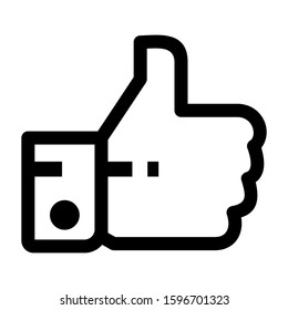 thumbs up icon isolated sign symbol vector illustration - high quality black style vector icons
