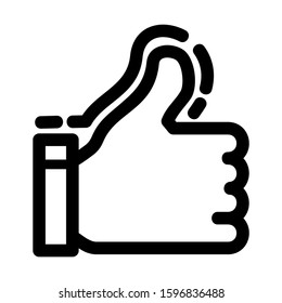 thumbs up icon isolated sign symbol vector illustration - high quality black style vector icons
