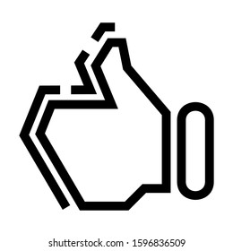 thumbs up icon isolated sign symbol vector illustration - high quality black style vector icons
