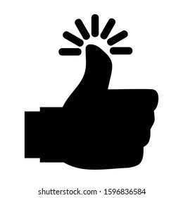thumbs up icon isolated sign symbol vector illustration - high quality black style vector icons
