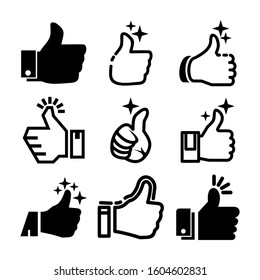 thumbs up icon isolated sign symbol vector illustration - Collection of high quality black style vector icons
