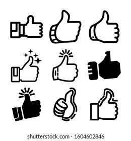 thumbs up icon isolated sign symbol vector illustration - Collection of high quality black style vector icons
