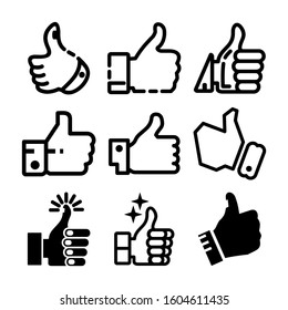 thumbs up icon isolated sign symbol vector illustration - Collection of high quality black style vector icons
