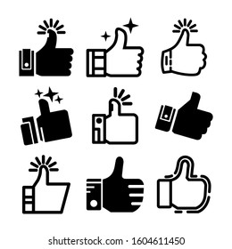 thumbs up icon isolated sign symbol vector illustration - Collection of high quality black style vector icons
