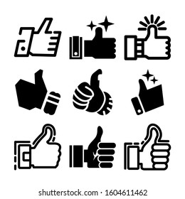 thumbs up icon isolated sign symbol vector illustration - Collection of high quality black style vector icons
