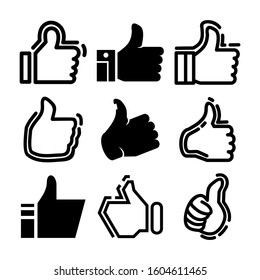 thumbs up icon isolated sign symbol vector illustration - Collection of high quality black style vector icons
