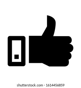 thumbs up icon isolated sign symbol vector illustration - high quality black style vector icons
