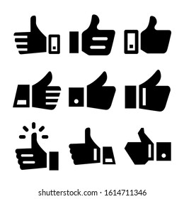 thumbs up icon isolated sign symbol vector illustration - Collection of high quality black style vector icons

