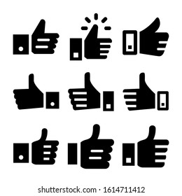 thumbs up icon isolated sign symbol vector illustration - Collection of high quality black style vector icons
