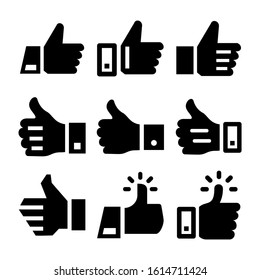 thumbs up icon isolated sign symbol vector illustration - Collection of high quality black style vector icons
