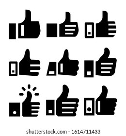 thumbs up icon isolated sign symbol vector illustration - Collection of high quality black style vector icons
