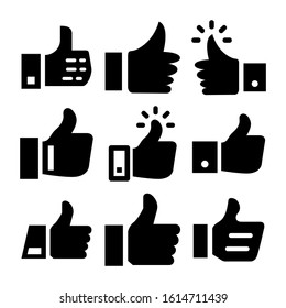 thumbs up icon isolated sign symbol vector illustration - Collection of high quality black style vector icons
