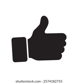 Thumbs up icon. Like icon silhouette. Vector ilustration