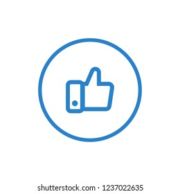 Thumbs up icon, like symbol. Simple, flat design, Solid icons style for business, social media, web and mobile app.