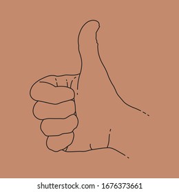  Icono de Thumbs up. Diseño de líneas, trazos editables. Ilustración del vector, EPS 10