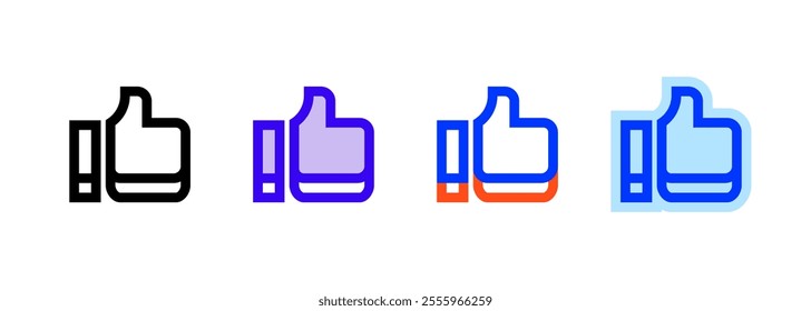 Thumbs Up Icon. linear style sign for mobile concept and web design. Outline vector icon. Symbol, logo illustration. Vector