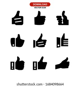 thumbs up icon or logo isolated sign symbol vector illustration - Collection of high quality black style vector icons
