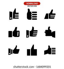 thumbs up icon or logo isolated sign symbol vector illustration - Collection of high quality black style vector icons
