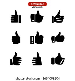 thumbs up icon or logo isolated sign symbol vector illustration - Collection of high quality black style vector icons
