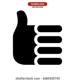 thumbs up icon or logo isolated sign symbol vector illustration - high quality black style vector icons
