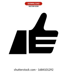 thumbs up icon or logo isolated sign symbol vector illustration - high quality black style vector icons
