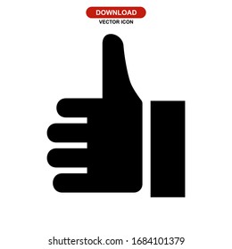 thumbs up icon or logo isolated sign symbol vector illustration - high quality black style vector icons
