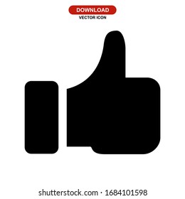 thumbs up icon or logo isolated sign symbol vector illustration - high quality black style vector icons
