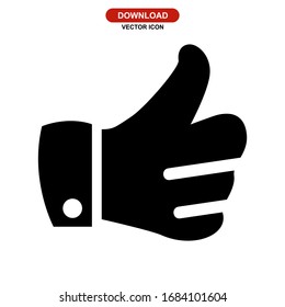 thumbs up icon or logo isolated sign symbol vector illustration - high quality black style vector icons
